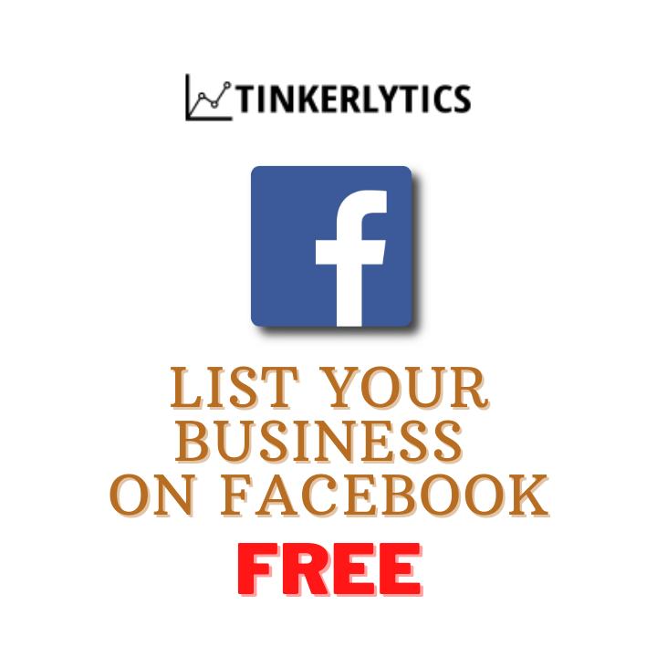 Facebook logo and text for listing your business on Facebook for free