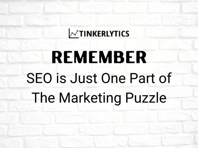 image with text showing "seo is just one part of the marketing puzzle"